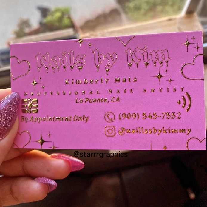 Nail Bussines Card Design Ideas, Nail Cards Business Design, Small Nail Business Name Ideas, Nail Bussines Name Ideas, Name Ideas For Nail Business, Nail Company Name Ideas, Nail Tech Cards, Nail Buisness Cards Ideas, Press On Nail Business Names