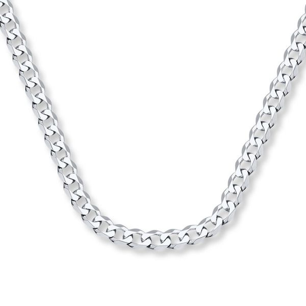 Stylish yet casual, this 24-inch curb chain for him lends a finishing touch to any outfit. Crafted of 14K white gold, the necklace secures with a lobster clasp. Gold Chain Men, How To Clean Gold, Black Hills Gold Jewelry, Clean Gold Jewelry, Jewelry Education, Jewelry Advice, Curb Chain Necklace, Gold Chains For Men, Mens Chain Necklace