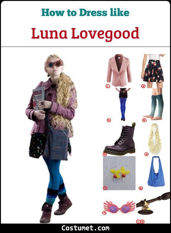 the costume guide for luna lovegood from how to dress like luna