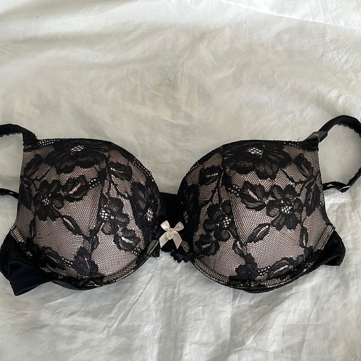 Sexy, Sexy, Sexy In All Over Black Lace Is This Body By Victoria Bra. Adjustable Straps With Lace Edging. Back Close. Underwire. Approx. 3/4' Inch Padding At Cup Bottom And 1/8" At Top Of Cup. Designed For Maximum Lift And Cleavage. New, Never Worn. Size 38c. Victoria's Secret Elegant Bra With Removable Pads, Elegant Victoria's Secret Bra With Removable Pads, Elegant Push-up Bra By Victoria's Secret, Elegant Victoria's Secret Push-up Bra, Elegant Stretch Bra From Victoria's Secret, Elegant Stretch Bra By Victoria's Secret, Victoria's Secret Elegant Underwire Bra, Elegant Victoria's Secret Underwire Bra, Lace Push-up Bra For Night Out