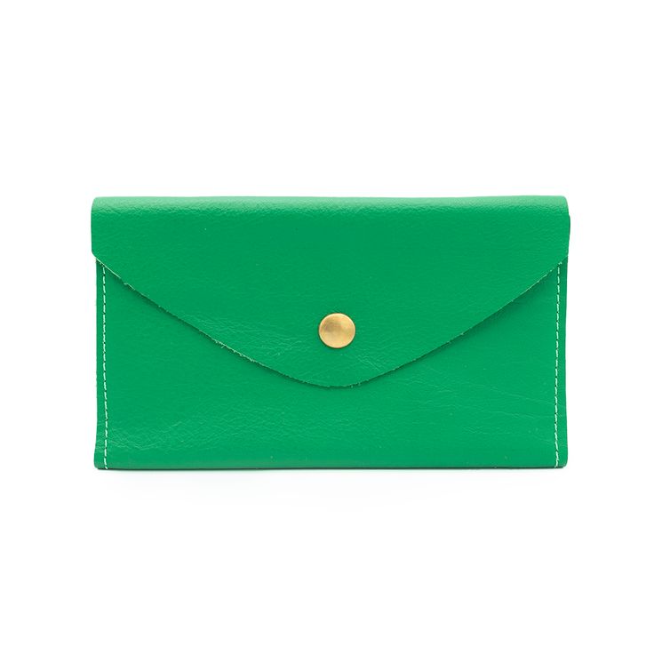 Kelly GreenTHE wallet. Functions like a dream, holds all you need, doubles as a clutch. Available in a myriad of colorful leather options, so you can choose the one that is perfectly you. This classic design features 6 credit card slots, a compartment for organizing bills and receipts, and a back zippered coin pocket— all in a slender silhouette. The sleeve of this wallet also holds your phone, so feel free to carry it solo anytime you feel like getting dressed up. Available in soft chrome tanne Green Classic Wallet With Rfid Blocking, Classic Green Wallet With Rfid Blocking, Classic Green Trifold Wallet With Card Slots, Classic Green Wallet For Daily Use, Classic Green Trifold Wallet For Everyday Use, Classic Green Trifold Wallet, Classic Green Wallet With Coin Pocket, Green Travel Wallet With Coin Pocket, Rfid Blocking Clutch Wallets For Everyday Use