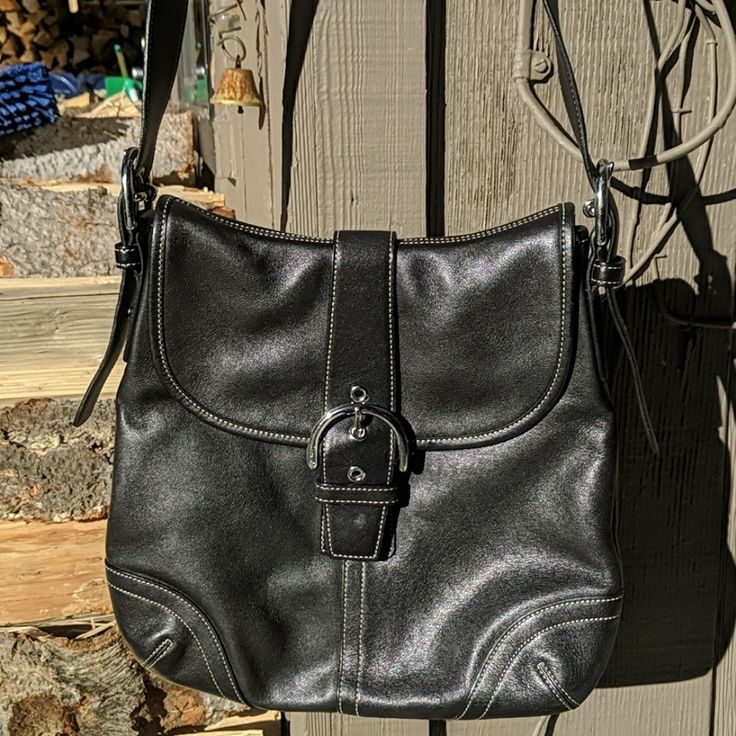 Gorgeous Soft Leather Coach Bag. Never Used. I Absolutely Love It But Have Waaaay Too Many Handbags!!! Coach Satchel With Snap Closure, Casual Coach Shoulder Bag With Silver-tone Hardware, Coach Crossbody Bag With Silver-tone Hardware, Coach Shoulder Bag With Snap Closure, Coach Rectangular Bag With Snap Closure, Coach Black Shoulder Bag With Snap Closure, Black Coach Shoulder Bag With Snap Closure, Ugg Slip Ons, Cross Body Handbag