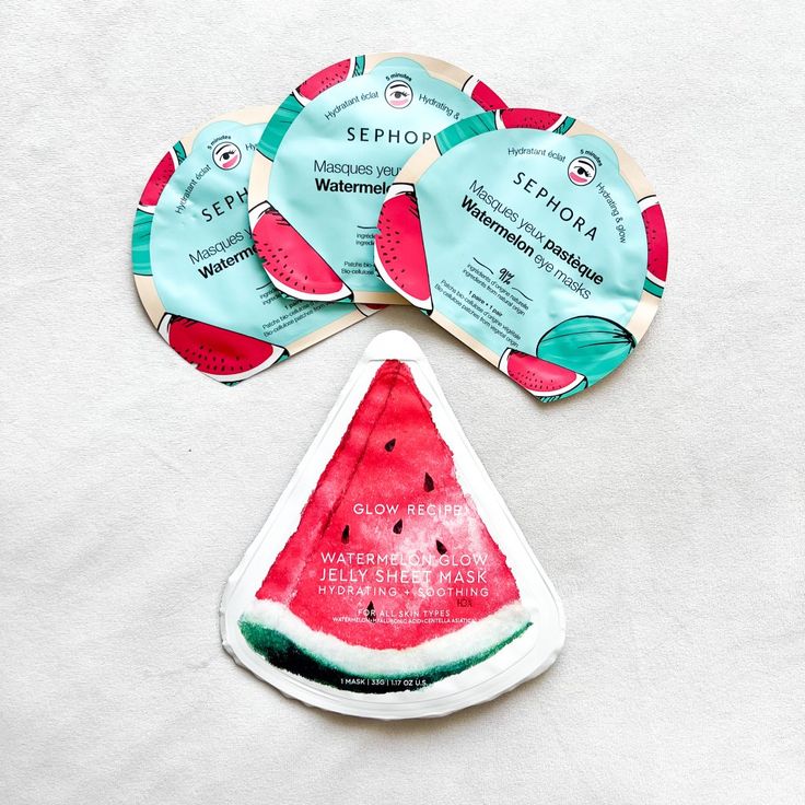 Watermelon Assorted Face Mask Set Includes 4 Masks Brand New Sephora And Glow Recipe Skincare Face Mask, Sephora Skincare, Glow Recipe, Face Mask Set, Skin Care Mask, Hydrating Mask, Sheet Mask, Skin Care Women, Face Products Skincare