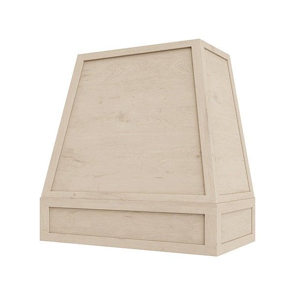 an unfinished wooden box on a white background