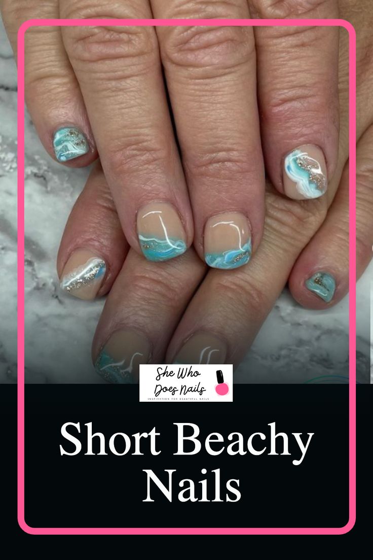 Short nails can be just as cute as long ones! Here are some ideas from the experts that will make your short nails look beachy and on-trend. Short Gel Nails For Vacation, Beachy Nail Ideas Short, Beach Nails For Short Nails, Nail Ideas For Natural Short Nails, Short Nails For Cruise, Short Nails For The Beach, Beach Gel Nails Ideas Short, Natural Beachy Nails, October Cruise Nails