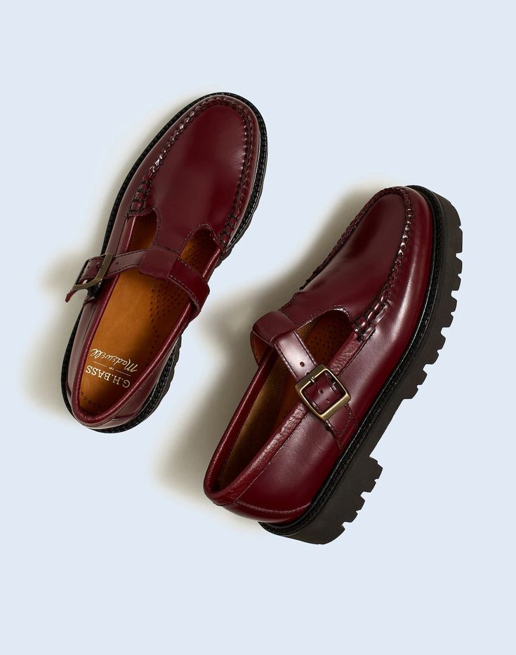 Madewell x G.H.BASS Mary Jane Lug Weejuns�® Loafers Mary Jane Shoes Masc, Where To Get Mary Jane Shoes, Trending Shoes For Men Business, Mary Jane Shoes For Woman, Mary Jane Shoes 2022, Many Jane Shoes, Loafer School Shoes, Gh Bass Loafers Women Outfit, Gh Bass Weejuns Outfit