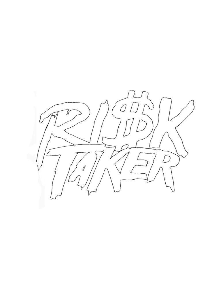 the words ripp taker are drawn in black and white