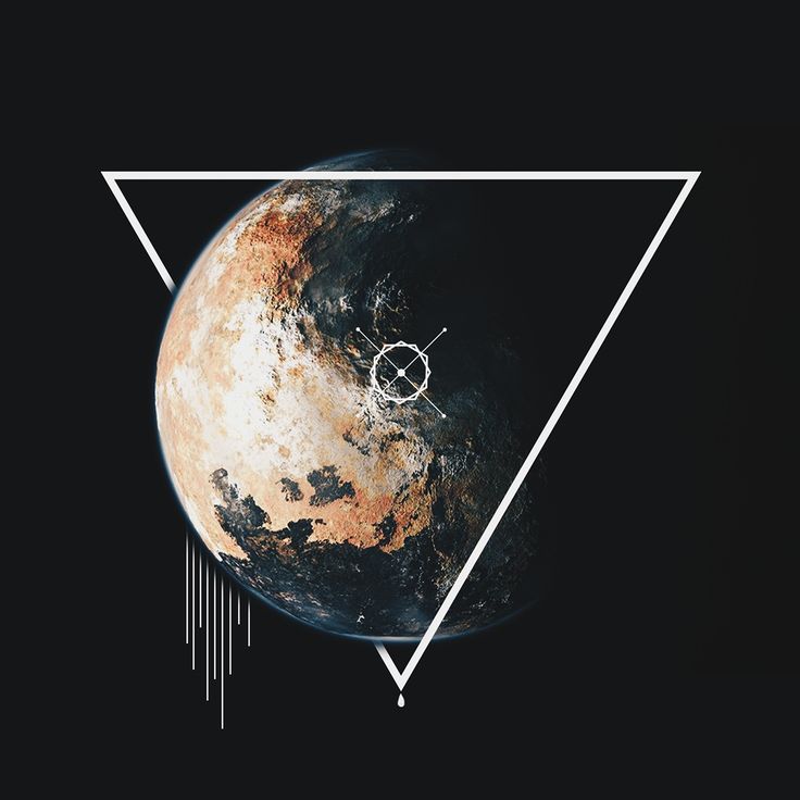 an image of the earth with triangles around it