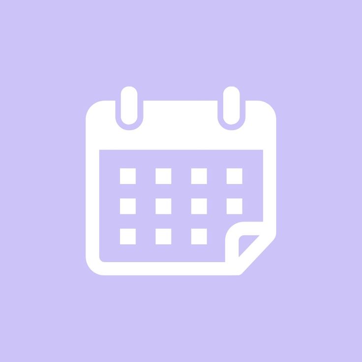 a white calendar icon on a purple background