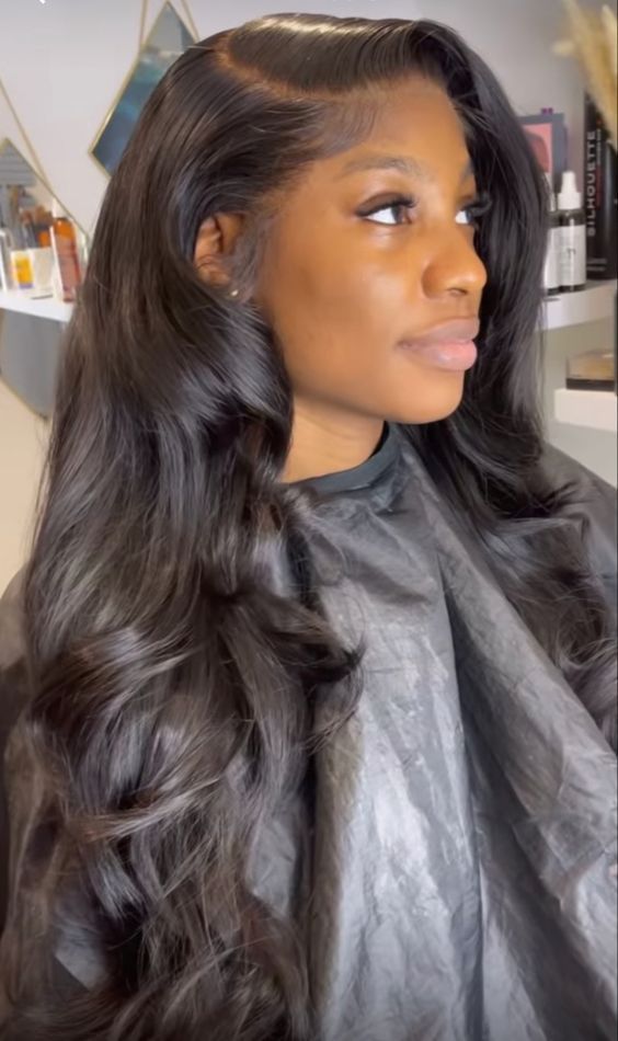 Frontal Wig Hairstyles, Frontal Hairstyles, Hair Laid, Body Wave Hair, Front Lace Wigs Human Hair, Side Part, Baddie Hairstyles, Hair Waves, Frontal Wigs