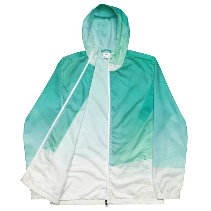 • 100% polyester • Fabric weight: 2.21 oz/yd² (75 g/m²) • Lightweight, water-resistant fabric • Breathable mesh lining, reduces static • Regular fit • Elastic cuffs • Hood and side pockets • Zippable front • Unisex • Estimated delivery between 19 - 24 days For a relaxed, oversized vibe, we recommend ordering one size up. This unisex windbreaker is tailored with a men's silhouette in mind. For women, we recommend selecting one size smaller. Please refer to the size chart below to find your ideal fit. Tax included. Free shipping. This product is made just for you when you order, so it takes a bit longer to arrive. By creating items on demand, we cut down on waste. Thanks for making a thoughtful choice!Size guide CHEST (inches) LENGTH (inches) SLEEVE (inches) XS 21 28 25 ½ S 22 28 ¾ 26 M 23 2 Moisture-wicking Nylon Windbreaker Techwear, Nylon Moisture-wicking Techwear Windbreaker, Athleisure Waterproof Nylon Windbreaker, White Moisture-wicking Windbreaker For Sports, White Moisture-wicking Sports Windbreaker, Lightweight Nylon Sports Outerwear, Winter White Moisture-wicking Windbreaker, White Moisture-wicking Windbreaker For Winter, Lightweight Windproof Nylon Windbreaker