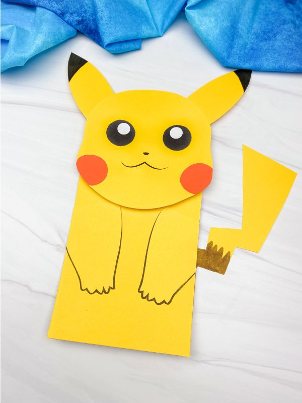 a paper cut out of a pikachu