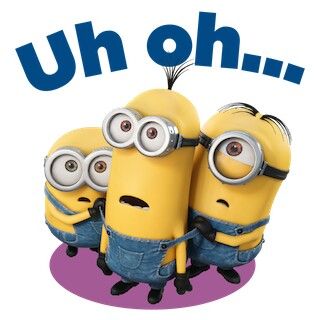 three minions from the movie despicable me are standing in front of each other