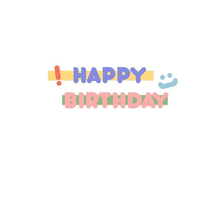 the words happy birthday written in different colors