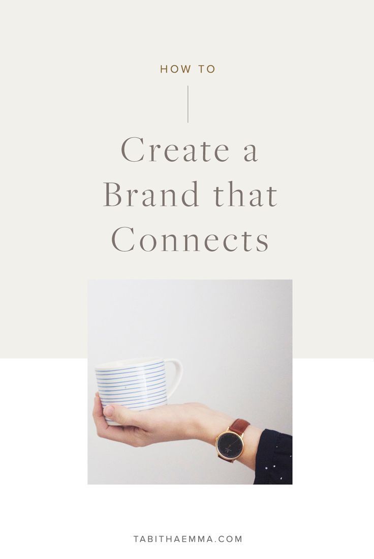 a hand holding a coffee cup with the words how to create a brand that connects