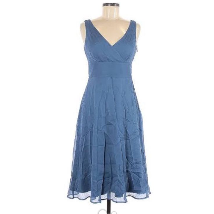 J.Crew Dress For Women Size: 2 100% Silk /Lining 109% Polyester Sleeveless V-Neck A-Line Silhouette Solid Pleats Blue Dry Clean Only Knee Length New With Tags Sleeveless Light Blue Lined Midi Dress, Light Blue Sleeveless Lined Midi Dress, Blue A-line V-neck Dress For Summer, Light Blue V-neck Lined Dress, Light Blue Lined V-neck Dress, Blue V-neck Sundress Midi Dress, Blue Sleeveless V-neck Summer Dress, Blue V-neck Lined Midi Dress, Blue V-neck Sleeveless Dress For Spring