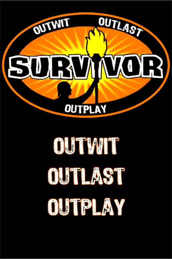 the survivor logo is shown in this screenshot from the video game, outwit outlast outplay