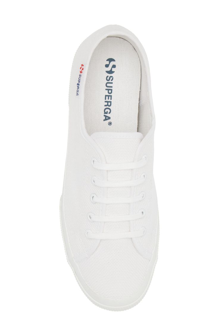 Bring tennis-inspired style to your wardrobe with this especially lightweight sneaker that boasts a cotton-canvas upper and a vulcanized-rubber sole. 1 3/4" heel; 1" platform Cushioned insole Textile upper and lining/rubber sole Imported Everyday White Canvas Sneakers, White Canvas Shoes With Gum Sole For Everyday, White Canvas Shoes With Rubber Sole For Everyday, White Everyday Canvas Shoes With Gum Sole, Everyday White Canvas Shoes With Gum Sole, Sporty Summer Sneakers With Gum Sole, Sporty Sneakers With Gum Sole For Summer, Everyday Canvas Shoes With Vulcanized Sole, Spring Sporty Cotton High-top Sneakers