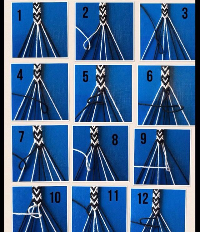 the instructions for how to make an origami christmas tree with blue and white stripes