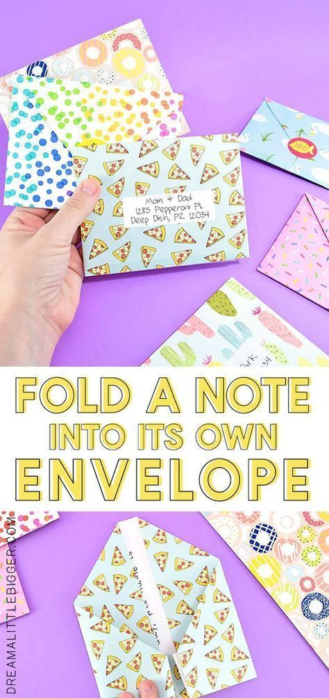 fold a note into it's own envelope with the text fold a note into its own envelope