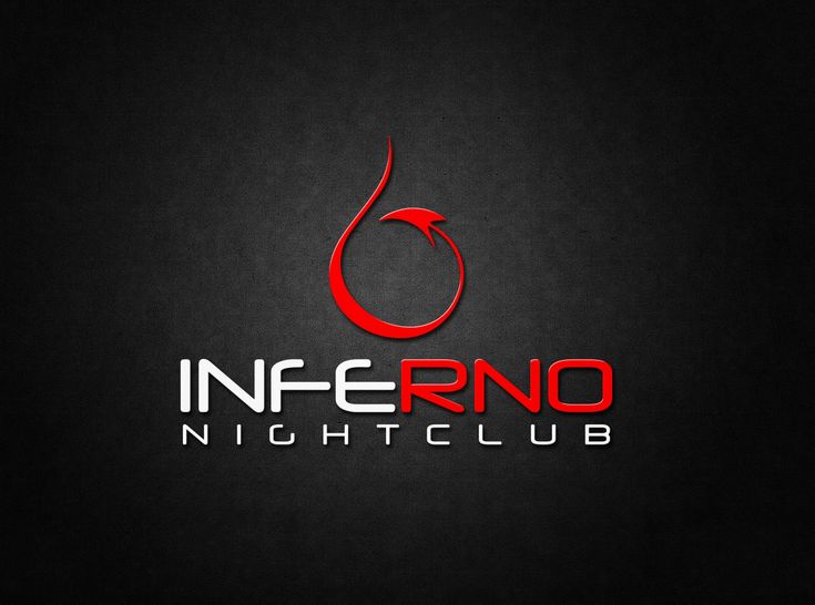 the logo for inferno nightclub club, which is located on top of a dark background