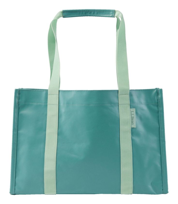 Maine Isle Tote | Tote Bags at L.L.Bean Waterproof Tote Bag For Shopping, Waterproof Shopping Tote Bag, Green Shoulder Bag With Reinforced Handles For Shopping, Green Waterproof Shoulder Bag For Everyday Use, Everyday Use Green Waterproof Shoulder Bag, Green Tote Shoulder Bag With Reinforced Handles, Green Recyclable Nylon Bag, Nylon Tote Beach Bag For Beach Season, Reusable Rectangular Beach Bag For Shopping