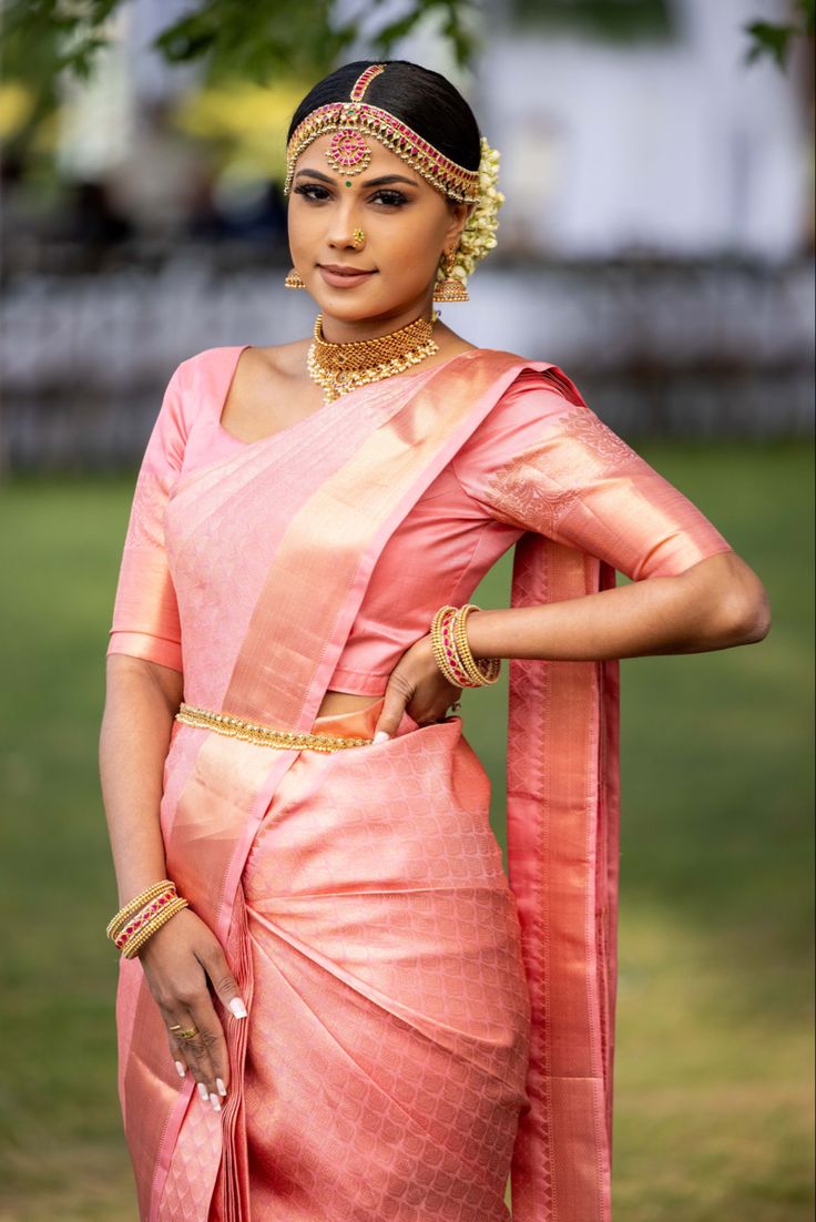 Pastel Pink Wedding Saree, Light Pink Kanjeevaram Saree, Peach Wedding Saree, Peach Kanchipuram Saree, Pastel Pink Saree Silk, Pastel Saree Wedding, Manavarai Saree, Pastel Pink Saree, Pastel Sarees