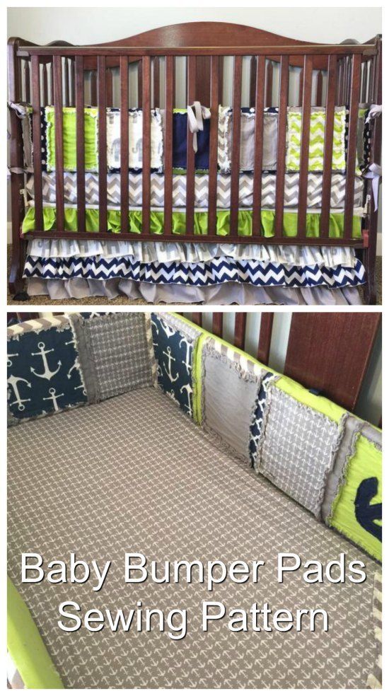 baby bumper pads for the crib are easy to sew and can be made in any size