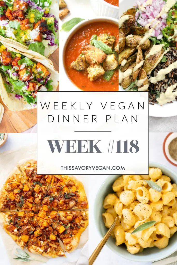 Weekly Vegan Dinner Plan #118 | This Savory Vegan Fall Pizza Recipes, Dinner Planning Weekly, Homemade Slaw, Healthy Vegan Dinner, Vegan Pesto, Dinner This Week, Vegan Sausage, Vegan Meal Plans, Savory Vegan