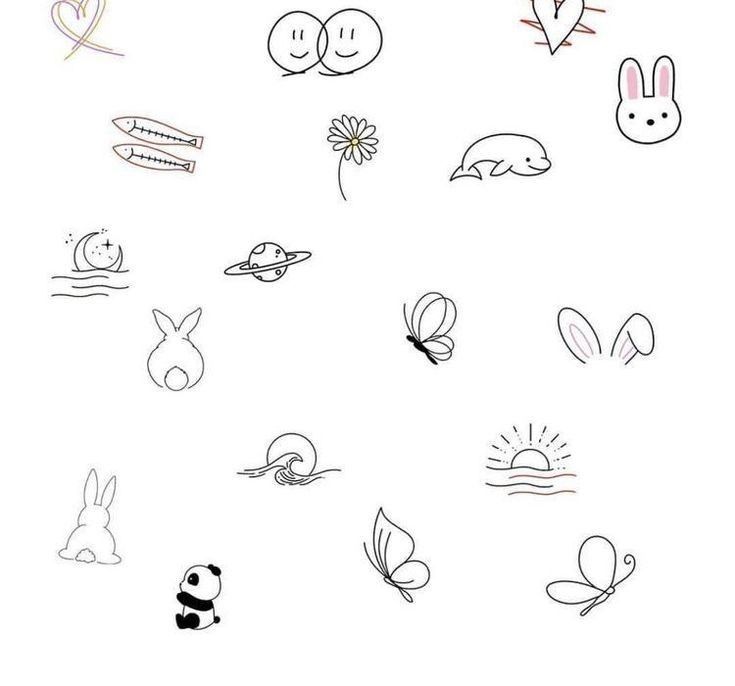 an image of some animals and plants on a white background with the words i love you written