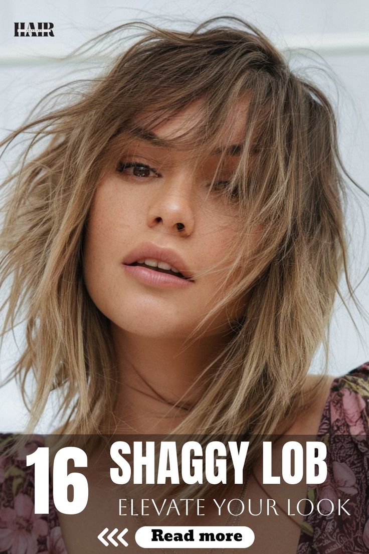 16 Shaggy Lob hairstyle. Elevate your look. Shaggy Straight Hair, Shaggy Lob With Bangs, Versatile Haircut, Shaggy Lob, Lob Hairstyles, Lob Hair, Lob With Bangs, Textured Layers, Short Bangs