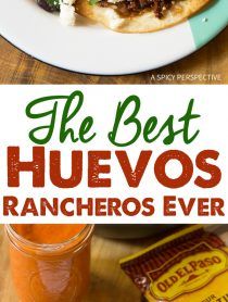 the best huevoos rancheros ever are on this plate and they're ready to be eaten