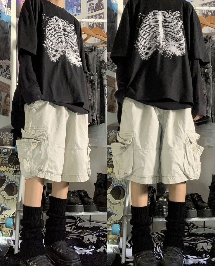 Shirt With Holes Outfit, Homelesscore Outfits, Streetcore Outfit, Urbancore Outfit, Rock Band Aesthetic Outfit, Grunge Fairycore Outfits Masc, Summer Alt Outfits Masc, Masculine Emo Outfits, Baggy Grunge Outfits