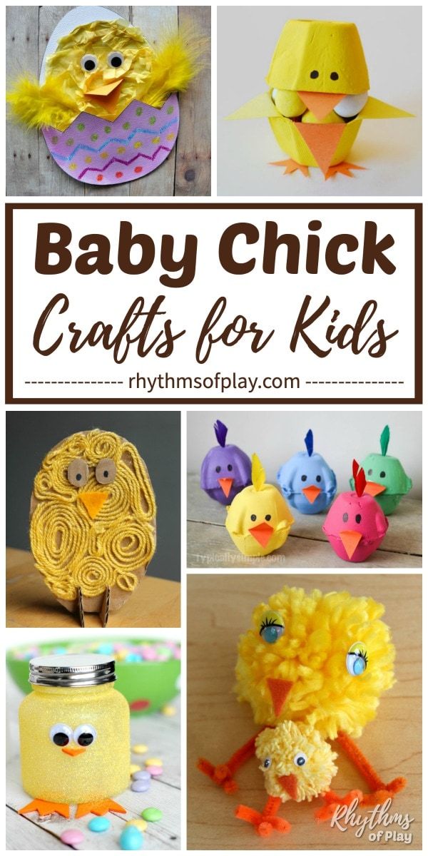 baby chick crafts for kids that are easy to make and great for the little ones