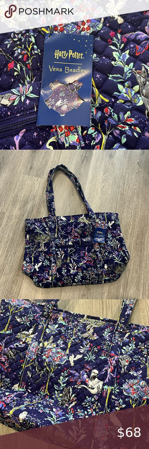 New Vera Bradley Harry Potter Tote Harry Potter Forbidden Forest, Forbidden Forest, Zip Top, Vera Bradley, Zip Pockets, Harry Potter, Forest, Handbags, Outfit Inspo