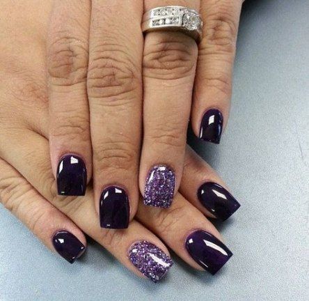 40+ Dark Purple Nails To Inspire Your Next Manicure Purple Nail Art Designs, Dark Purple Nails, Purple Nail Art, Nails Elegant, Purple Nail Designs, Disney Nails, Her Nails, Nails Polish, Dipped Nails