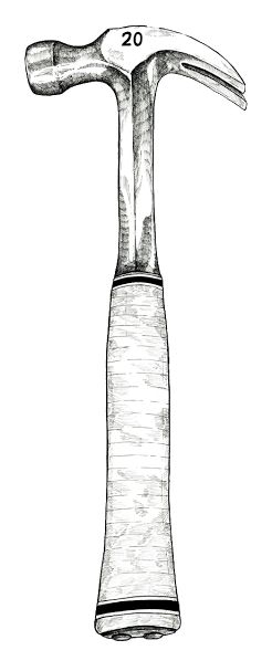 an old style hammer is shown in this drawing