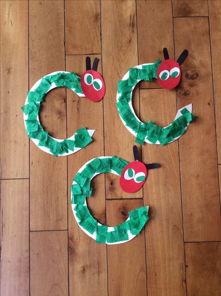 paper plate crafts made to look like the very hungry caterpillars