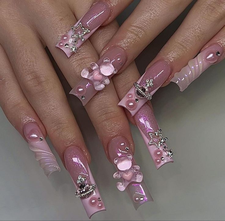 Work Appropriate Nails, Romantic Nails, Long Acrylic Nail Designs, Hard Nails, Vintage Nails, Music On Spotify, Nails Today, Beige Nails, Gel Nails Diy