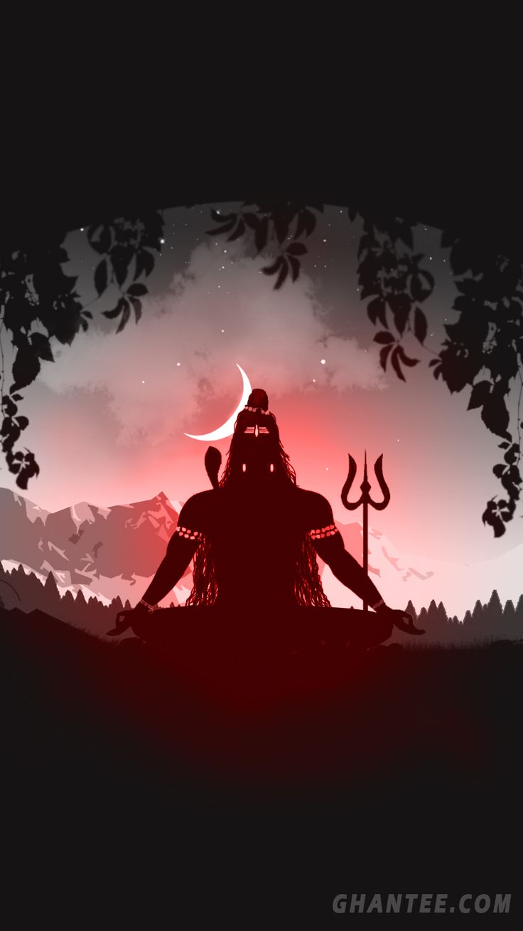 the silhouette of a person sitting on top of a hill in front of a red sky