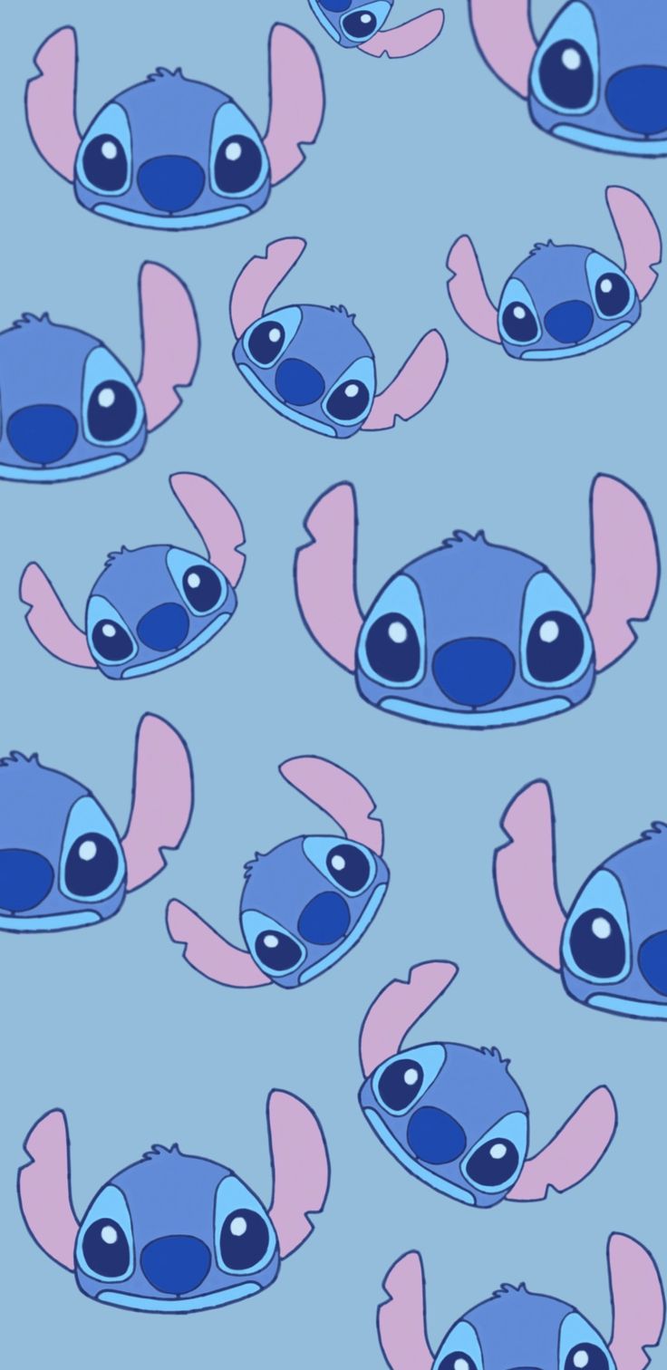 an image of the faces of stitchy from stitch and stitch on a blue background