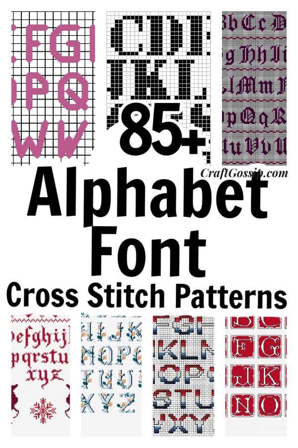 the alphabet font and cross stitch patterns