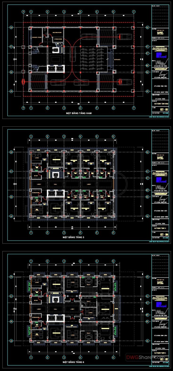 some blueprints showing different types of buildings