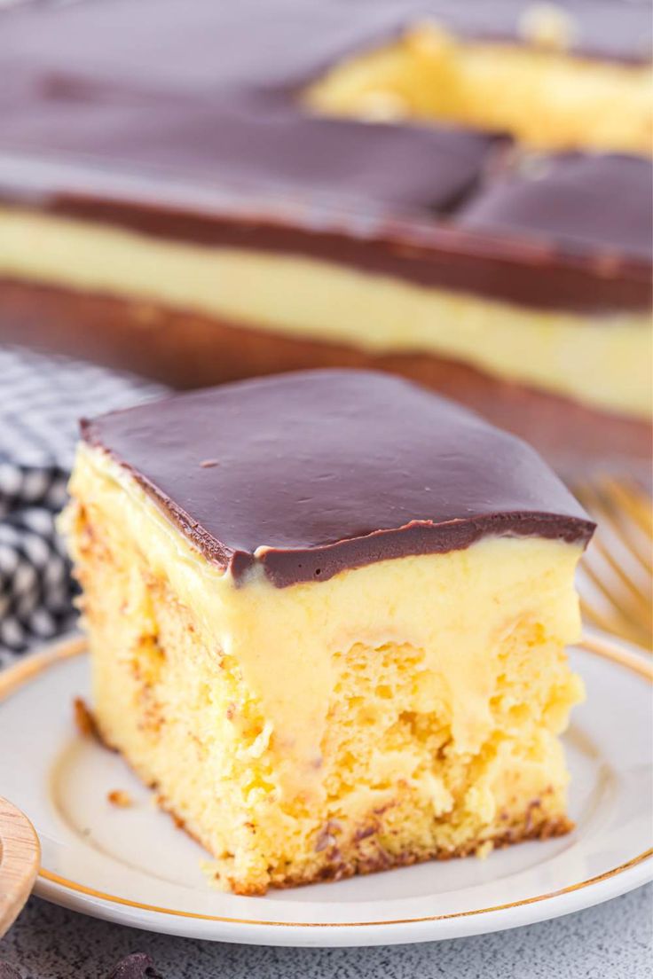 a piece of cake sitting on top of a white plate