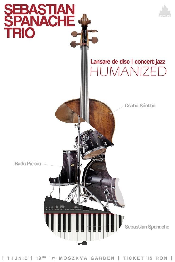 the cover of sebastian spanache trio's album, humanized