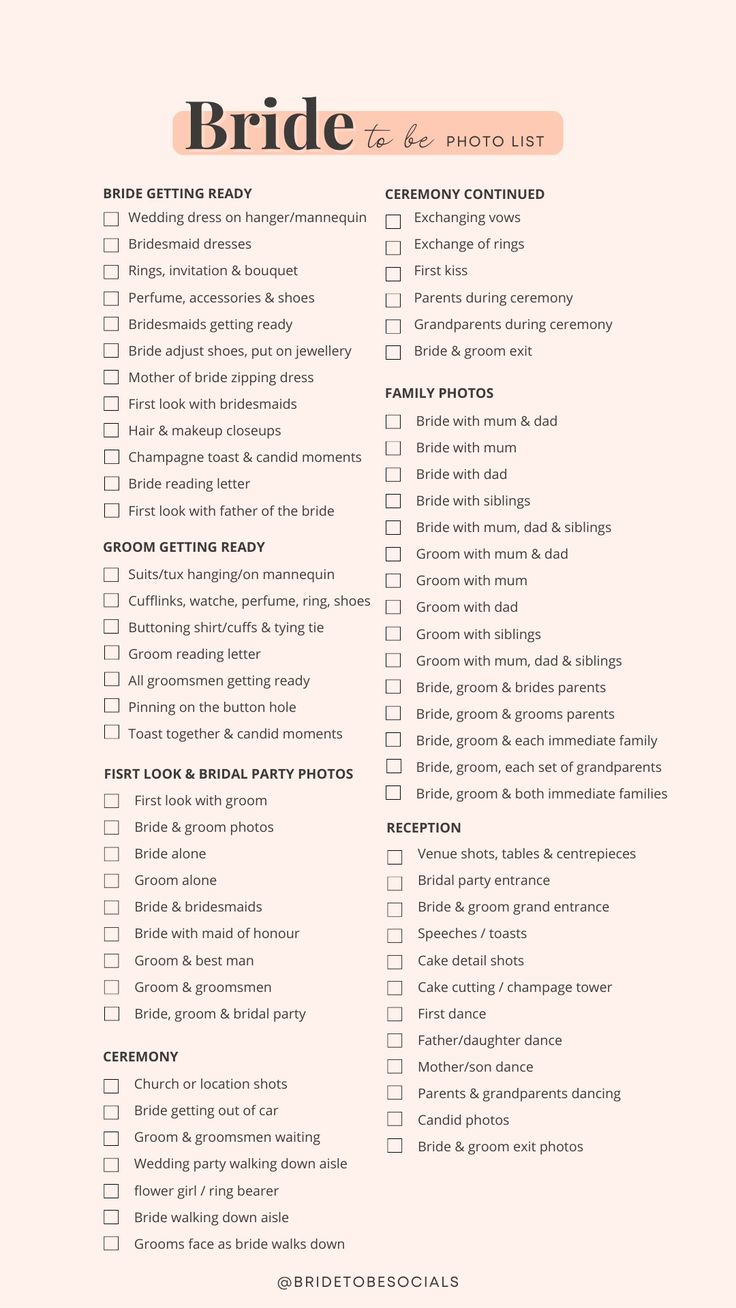 the ultimate wedding checklist for brides and grooms is shown in this image