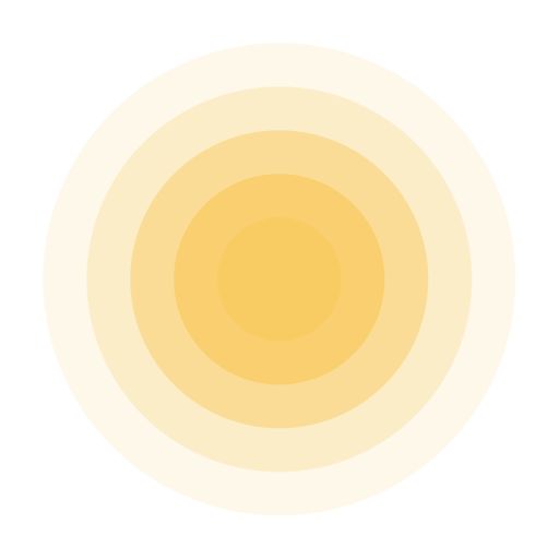 an orange and yellow circle on a white background