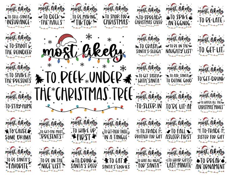 the most likely to pick under the christmas tree svg file for cricut