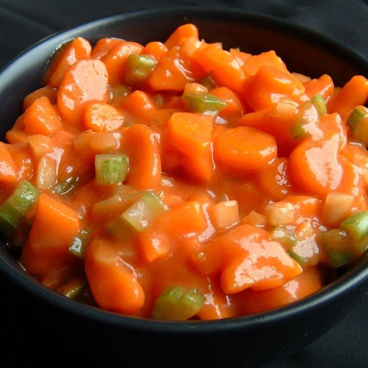 carrots and celery are mixed together in a bowl