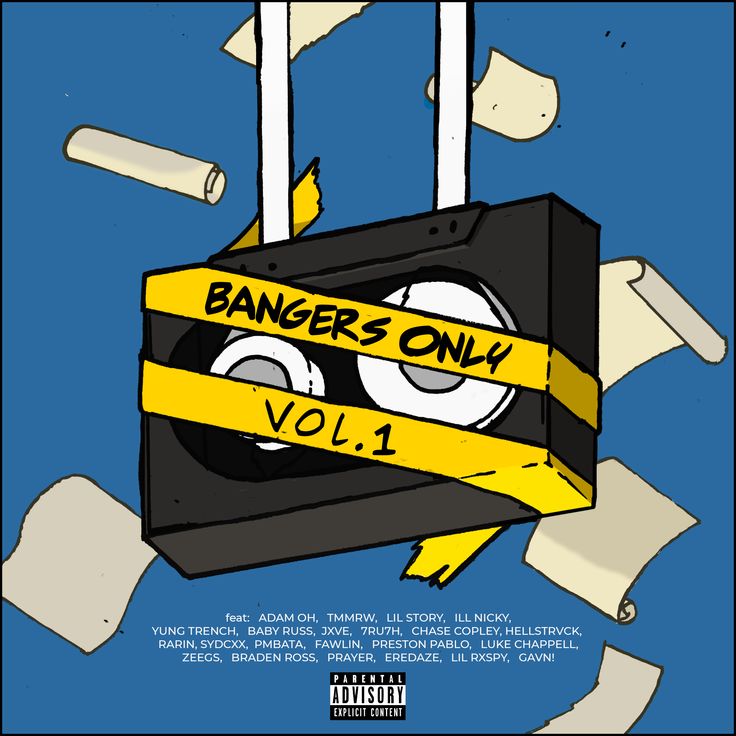 the cover art for bangers only vol 1, which features an old tape recorder